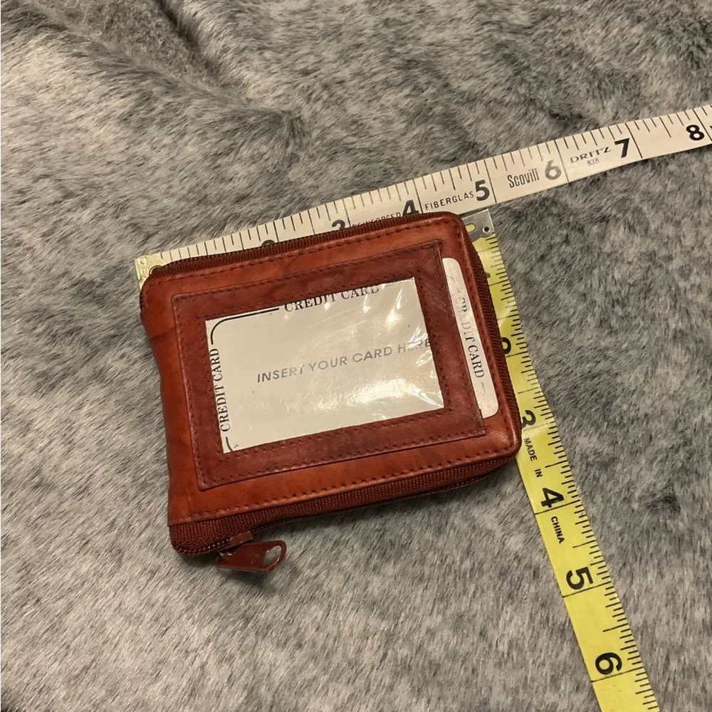 New Genuine Leather Zipper Wallet